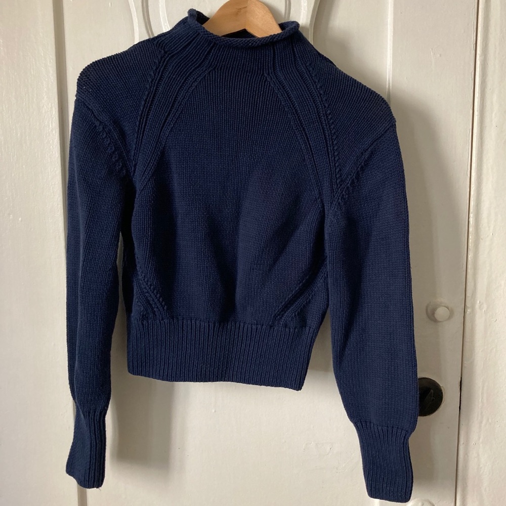 Mock neck cropped sweater